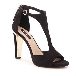 DKNY women’s black strappy heel.  6.5 size.  NWT, original box.